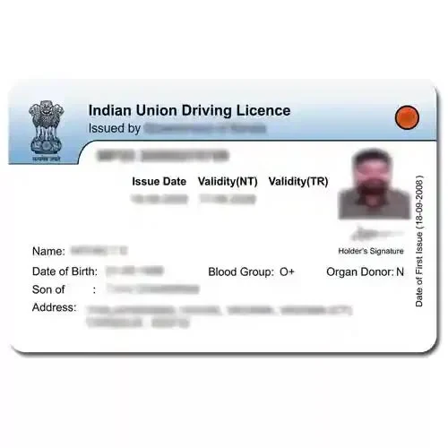Driving Licence PVC Card